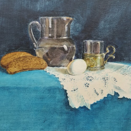 Rein Mägar "Natüürmort sinise laualinaga laual"