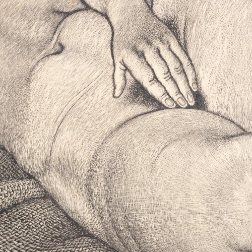 Reclining Nude on Hemp Cloth (18359.10354)