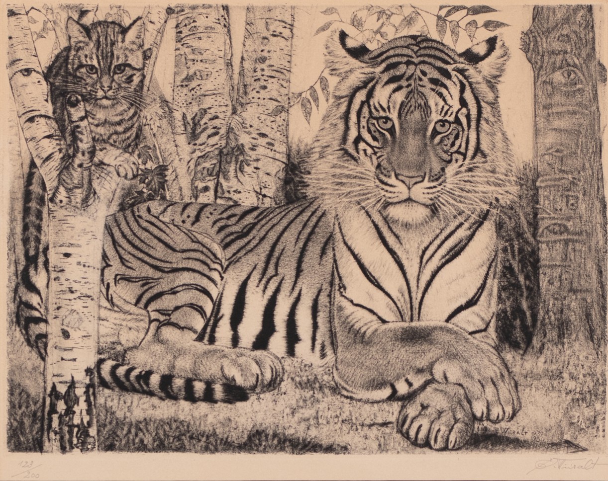 Eduard Wiiralt "Tiger with a Cat"