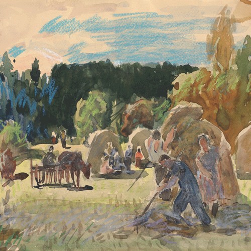 Richard Sagrits "Haymaking in Karepa"