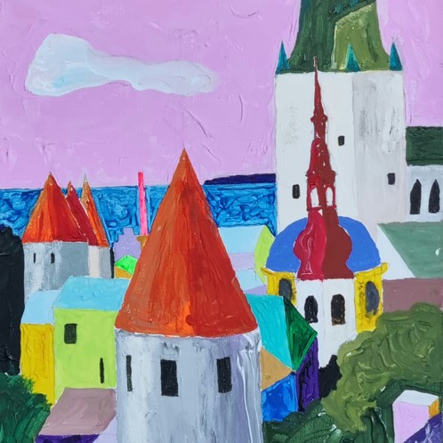 Vilen Künnapu "Tallinn with a Pink Sky"