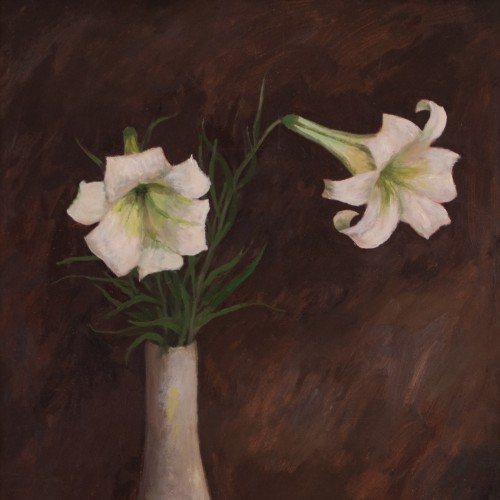 Vase with White Lilies