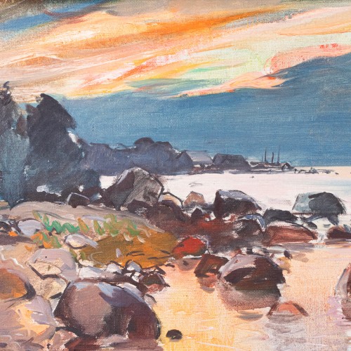 View of the Shore with a Smouldering Sky (20015.16625)