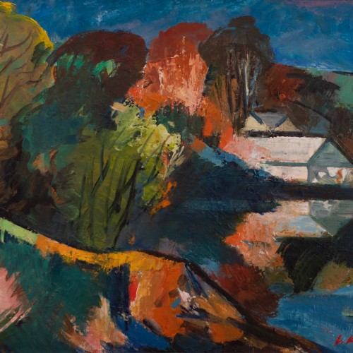 Autumn Landscape with Houses