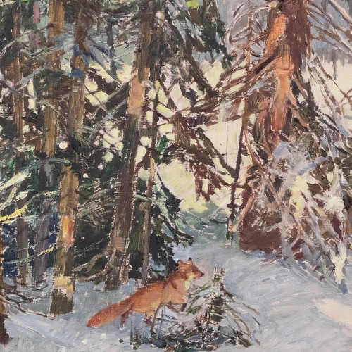 Winter Landscape with a Fox