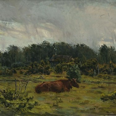 Saaremaa maastik lehmaga