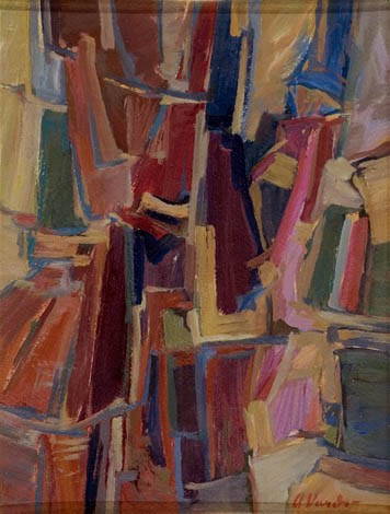 Aleksander Vardi "Abstraktne kompositsioon punasega"