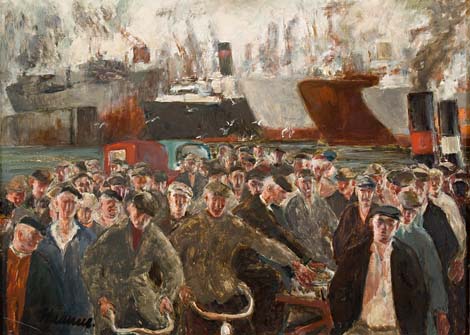 Eerik Haamer "Laevatehase töölised tulevad maale"
